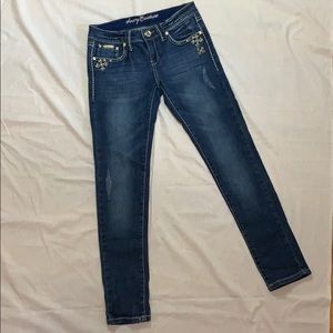 Rhinestone Straight Leg Jeans